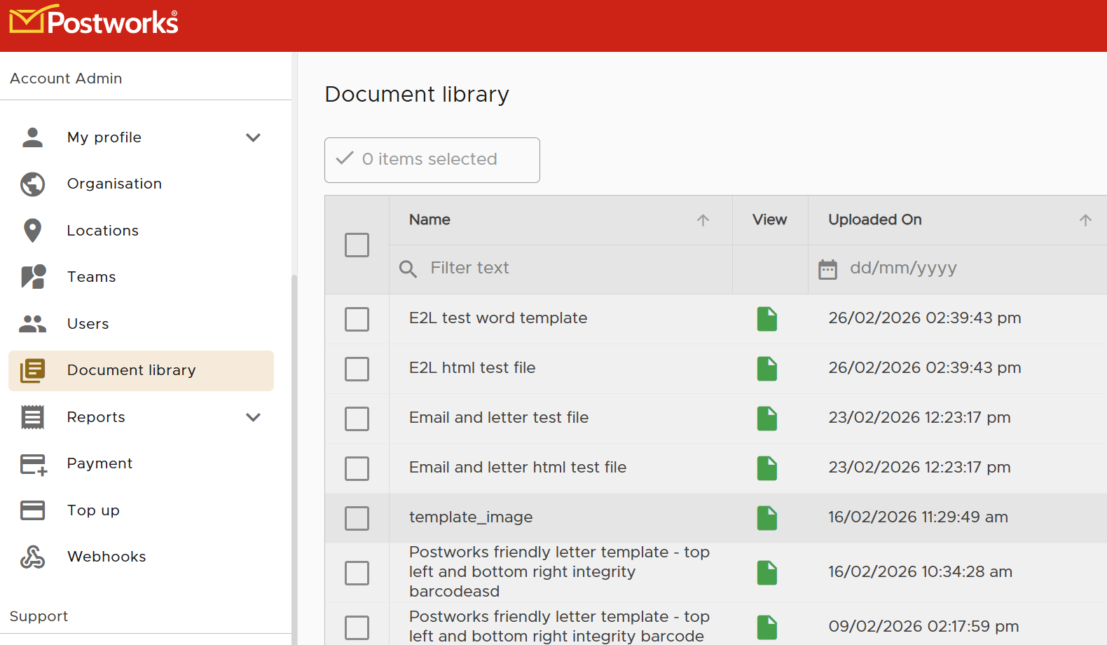 Managing your Document library